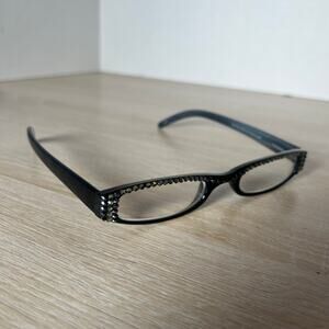 Jimmy Crystal New York JCR164 Reading Glasses +100 Black Frames